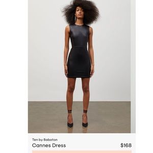 Vegan leather Cannes dress size 10 Ten by Babaton black